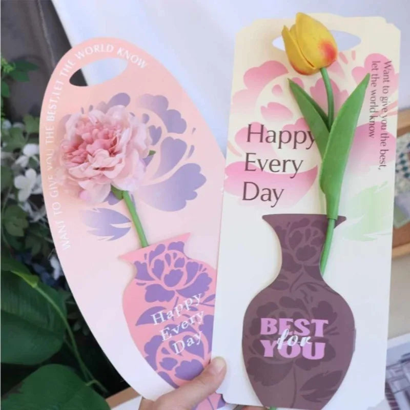 5-Pack Folding Flower Box DIY Bouquet Tote Gift Packaging