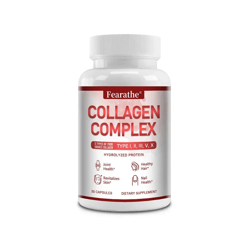 Multiple Collagen - Supports Skin, Hair, Nails and Joints Health, Support Cell Health, Anti-aging, Antioxidant, Women & Men Peaceful Pleasures Health and Wellness 30 count-1 bottle