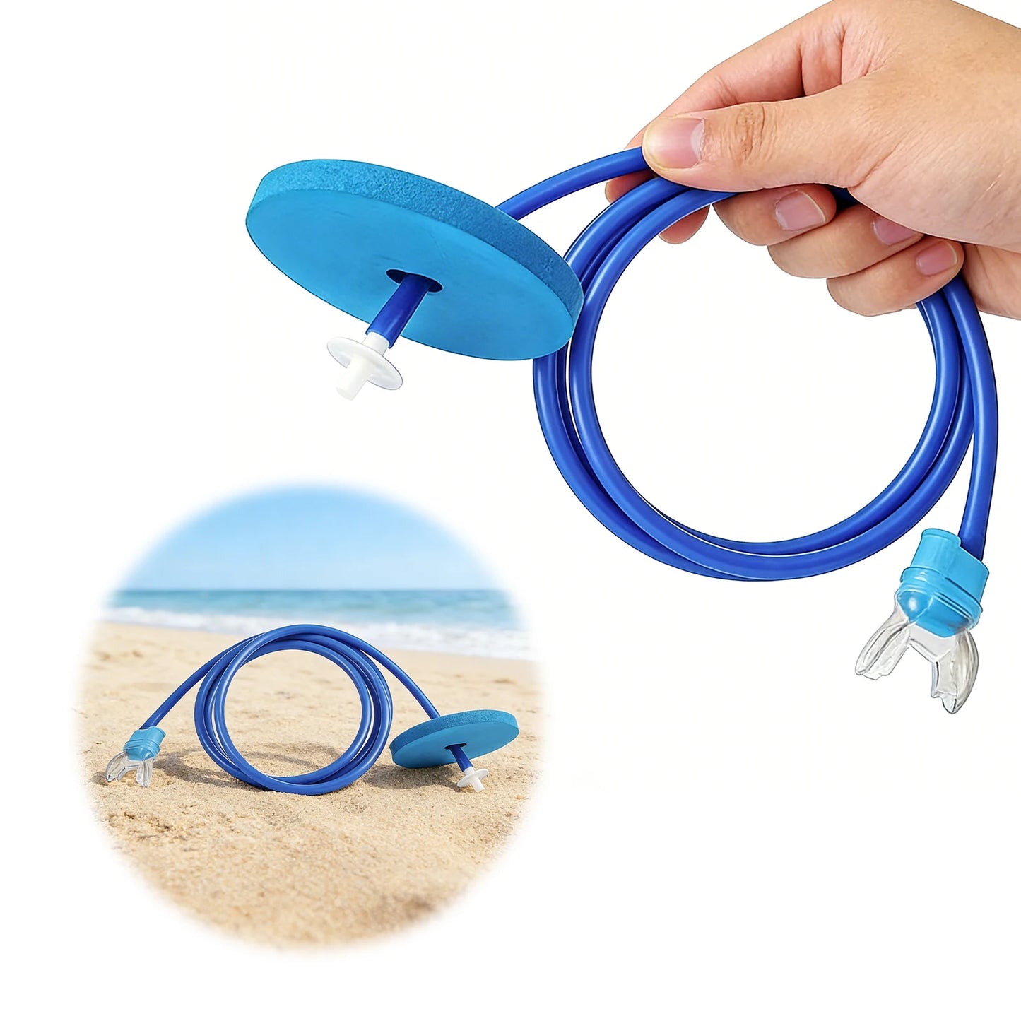 Snorkel Breathing Tube with Silicone Mouthpiece Foldable Snorkel Lightweight for Freediving Training and Snorkelling Peaceful Pleasures Health and Wellness