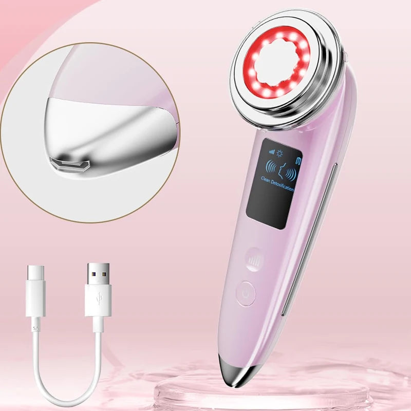 High Frequency Microcurrent Facial Machine for Skin Tightening & Rejuvenation ABS Beauty Device for Face & Neck with Peaceful Pleasures Health and Wellness