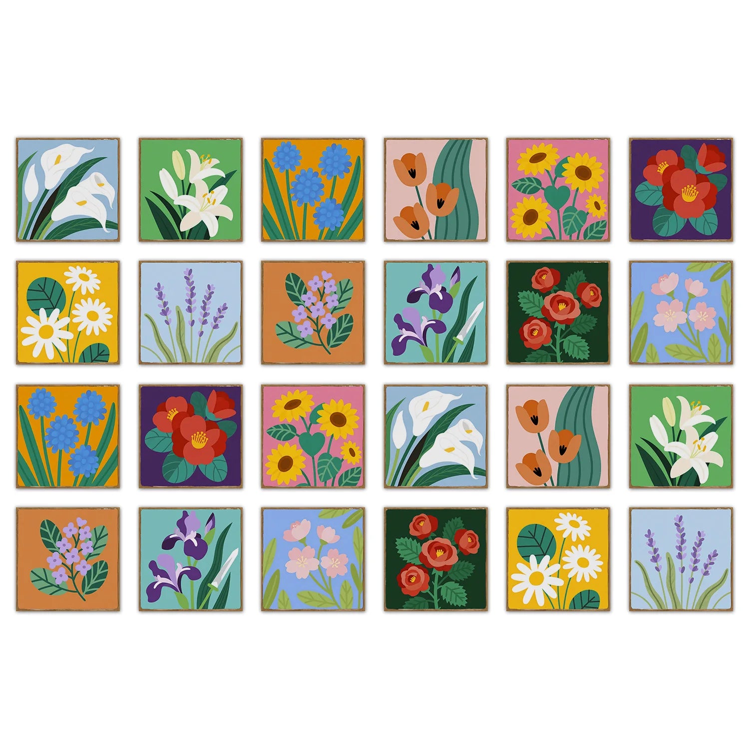 24 pieces European style flower tiles wall stickers Self-adhesive kitchen bathroom decorative ceramic tiles stickers glossy crys Peaceful Pleasures Health and Wellness NHZ68 10X10cm 24PCS
