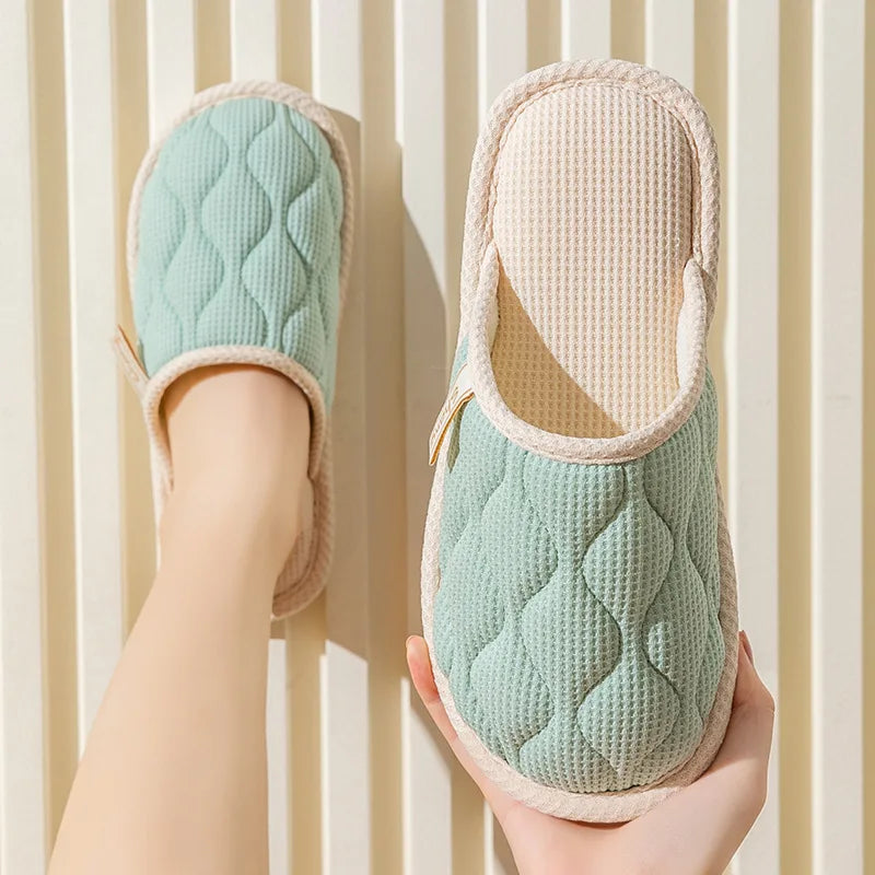 Women's Fuzzy Plush House Slippers | Soft Sole Indoor Slides