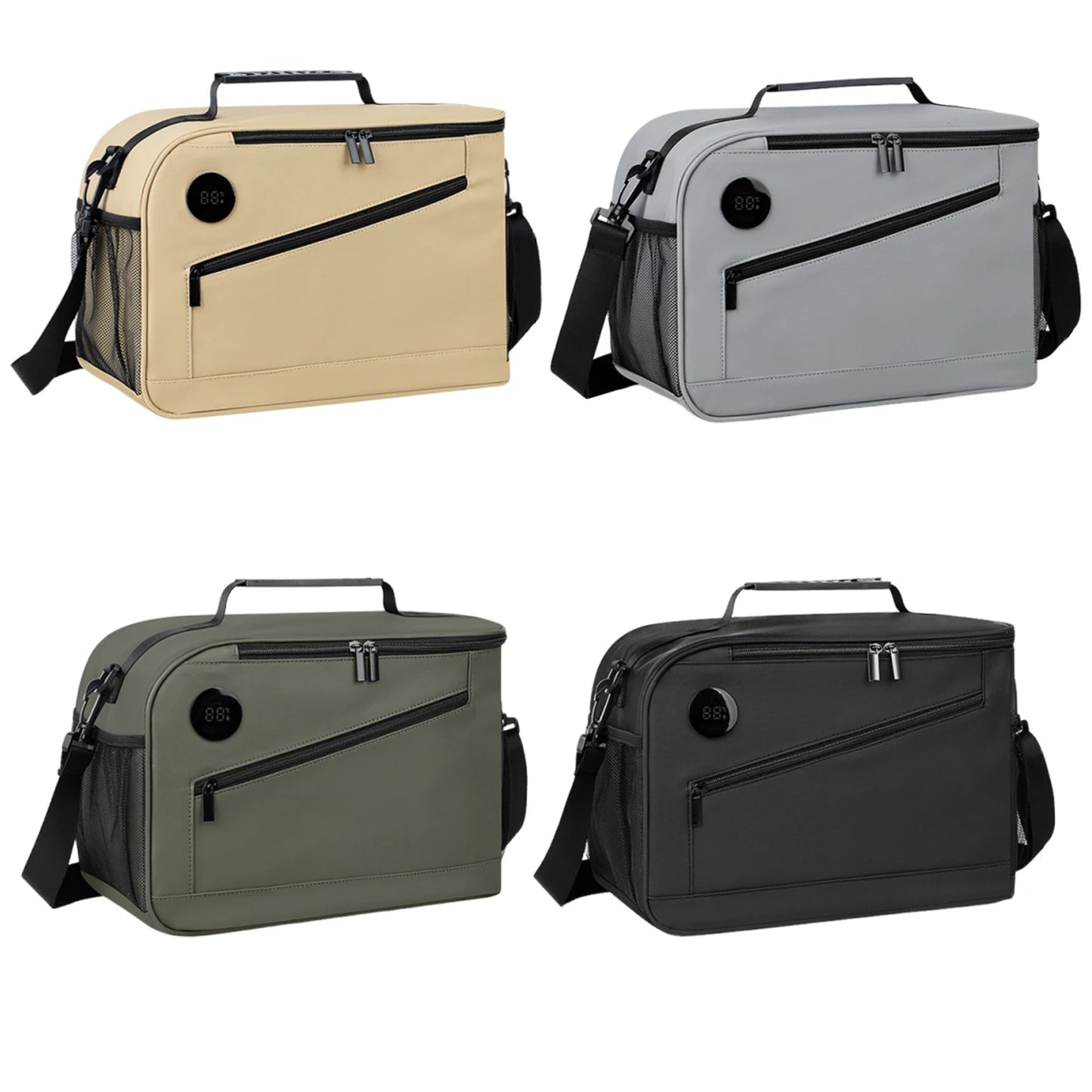 Cooler Bag with Temperature Display Insulated Lunch Bag with Shoulder Strap Lunch Box for Women Men Adult Work Picnics Outings Peaceful Pleasures Health and Wellness