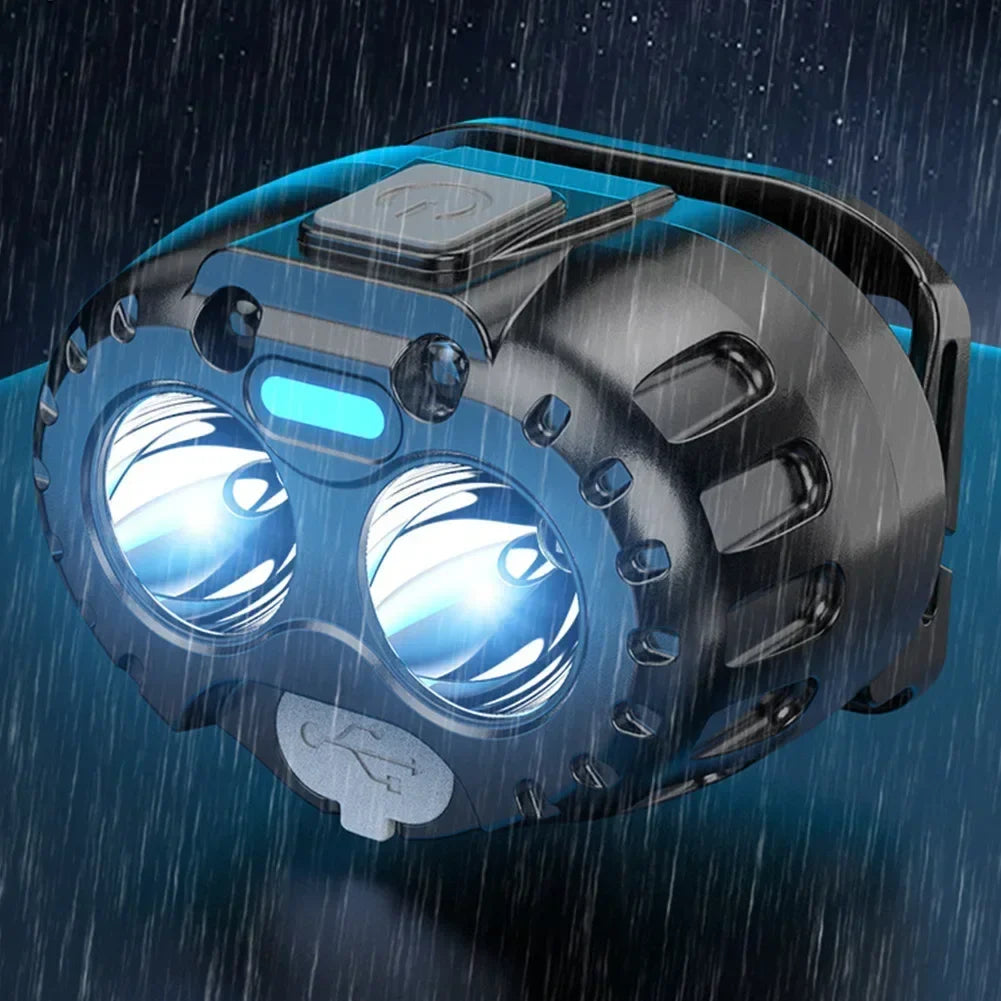 ZHIYU 250LM LED Headlamp – IPX4 Waterproof, Gesture Control