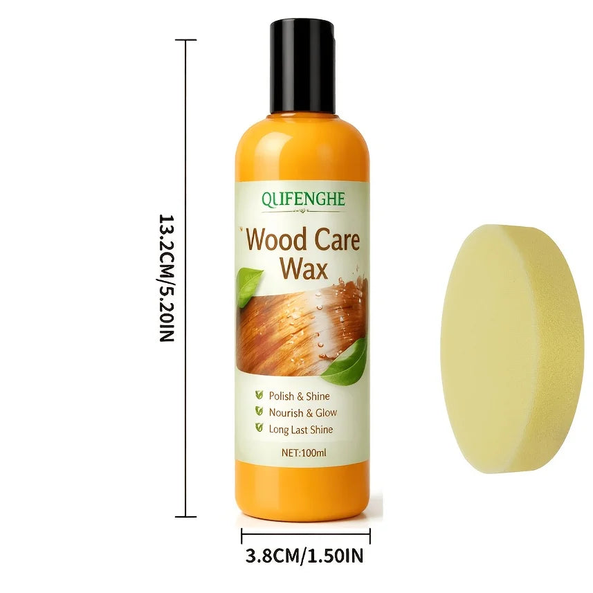 Wood Floor Wax & Polish 3.38oz – One-Step Shine & Protection