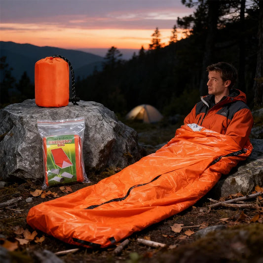 Mylar Emergency Bivvy Bag – Waterproof Survival Sleeping Bag Emergency Survival Bivvy Peaceful Pleasures Health and Wellness