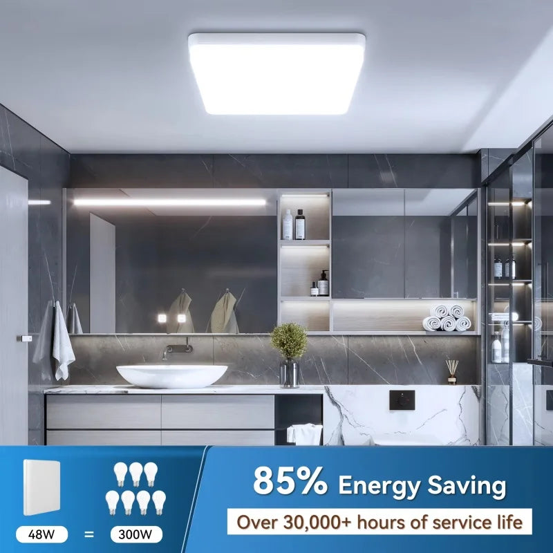 RUNTOIN Ultra-Thin LED Ceiling Panel Light 18W–48W Modern