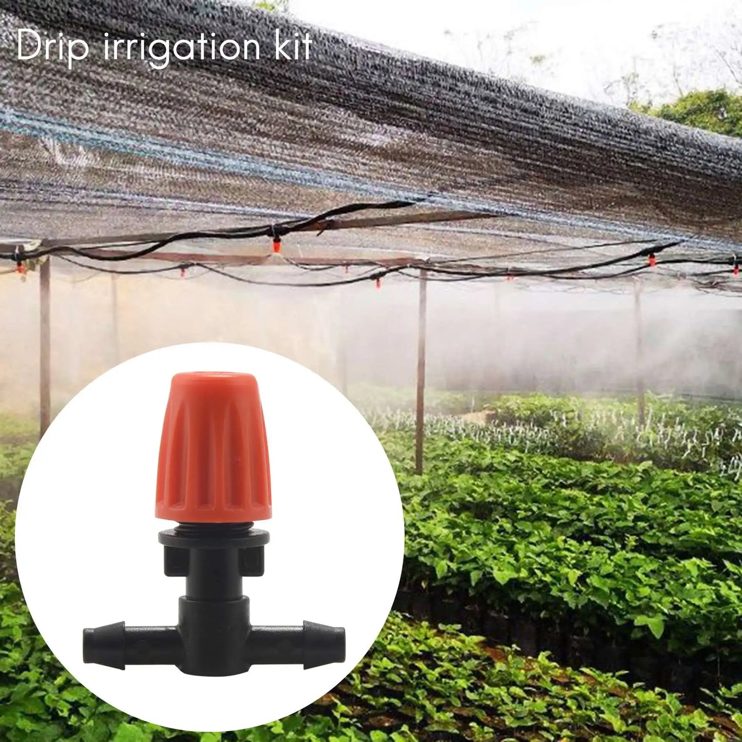 50-Pack Adjustable 3-Way Misting Nozzles | Drip Irrigation Kit