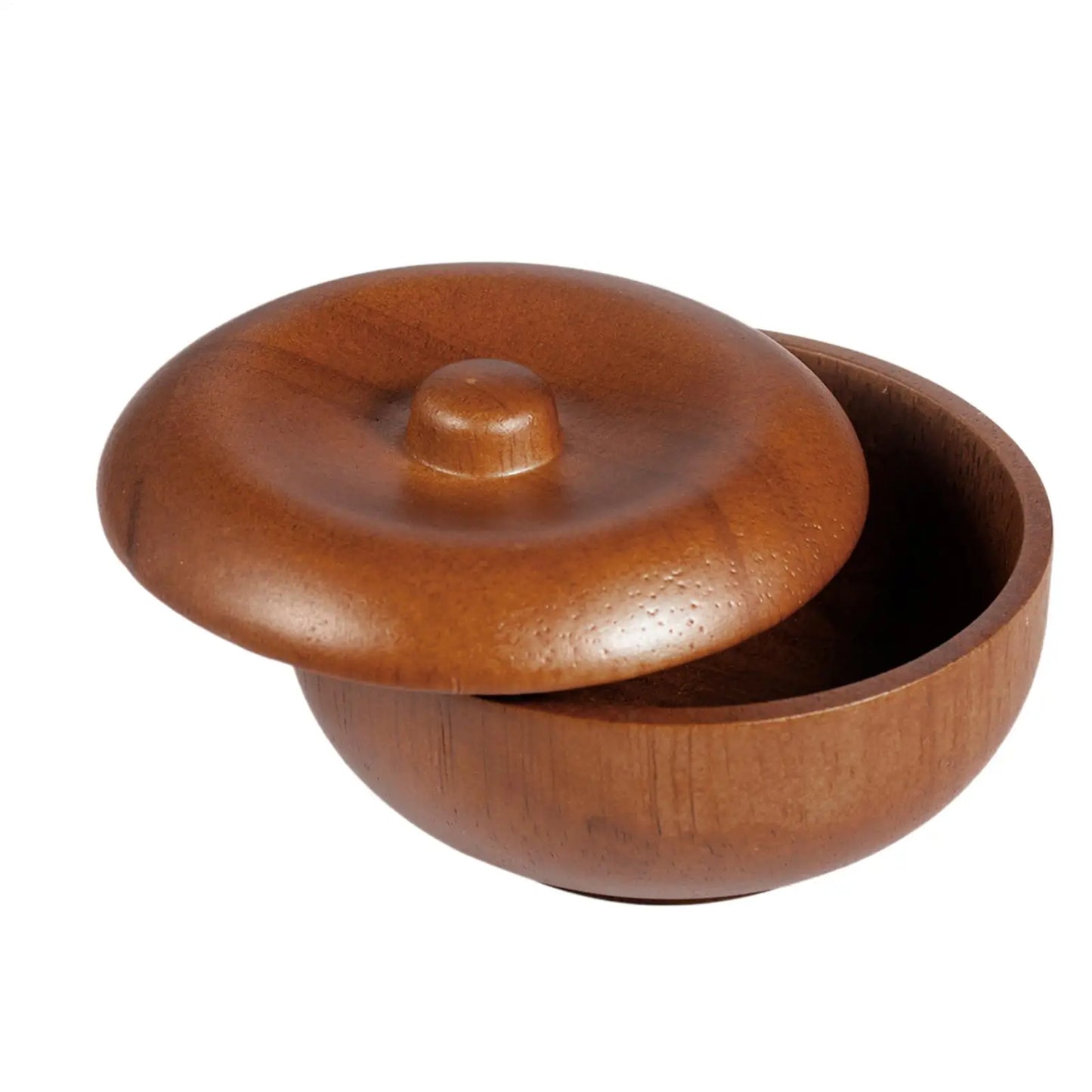 Wooden Shaving Bowl with Lid | Men's Lather Bowl & Soap Holder