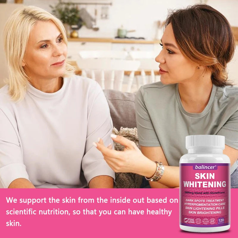 Glutathione + Collagen + Vitamin C Capsules - 2000mcg Skin Whitening, Anti-Aging & Antioxidant, Hair Skin Nails Joint Support Peaceful Pleasures Health and Wellness