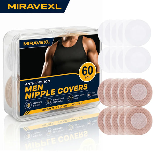 Nipple Covers Men, Anti-Chafing Nipple Covers for Men, No-Show Mens Nipple Guard Tape for Running, Sports, and Daily Wear Peaceful Pleasures Health and Wellness