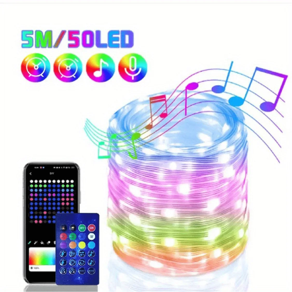 Dreamcolor Bluetooth RGBIC LED Fairy String Lights USB 5M–20M