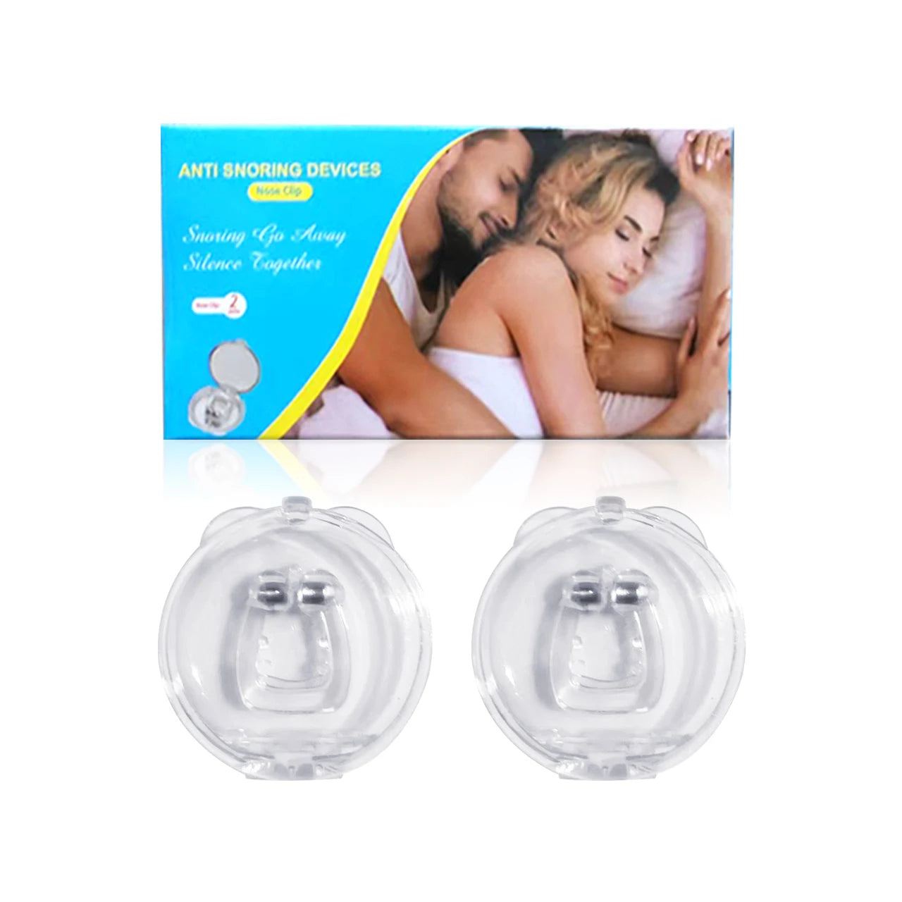 Magnetic Anti-Snoring Nose Clip | Silicone Sleep Aid with Case