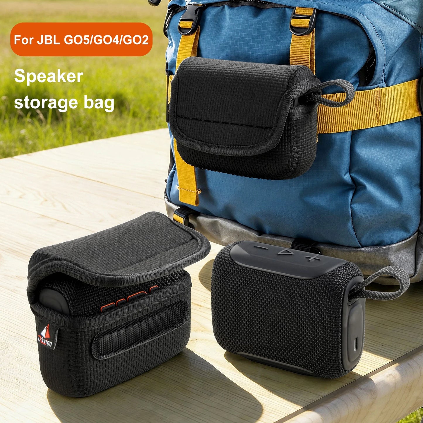 Carrying Storage Bag for JBL GO5/GO4/GO2 Portable Waist Bag Reusable Storage Bags Speaker Protection Case Speaker Accessories Peaceful Pleasures Health and Wellness