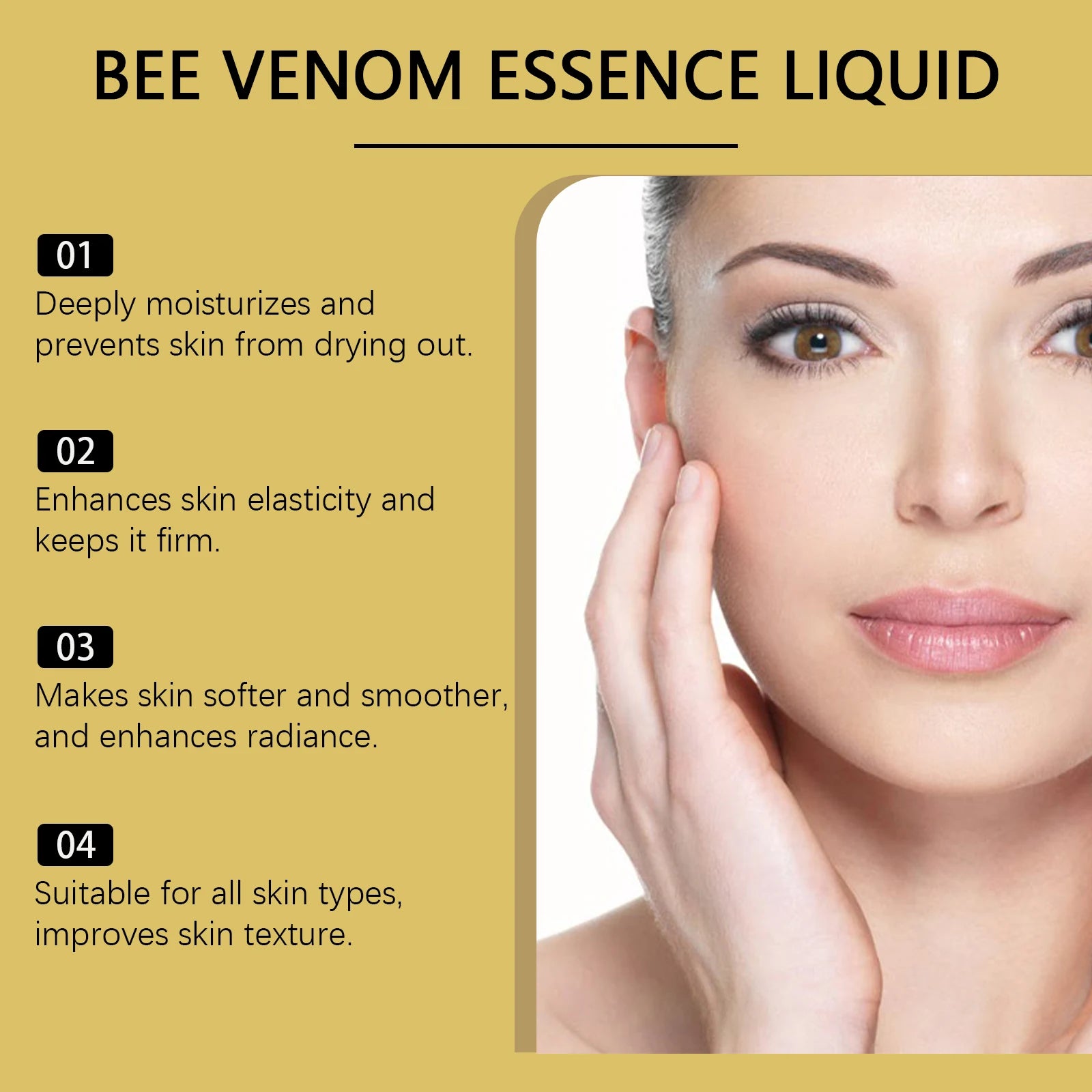 Bee Venom Firming Serum Lifting Tightening Fades Fine Lines Hydrating Brightening Facial Skin Treatment for Firmer Radiant Skin Peaceful Pleasures Health and Wellness