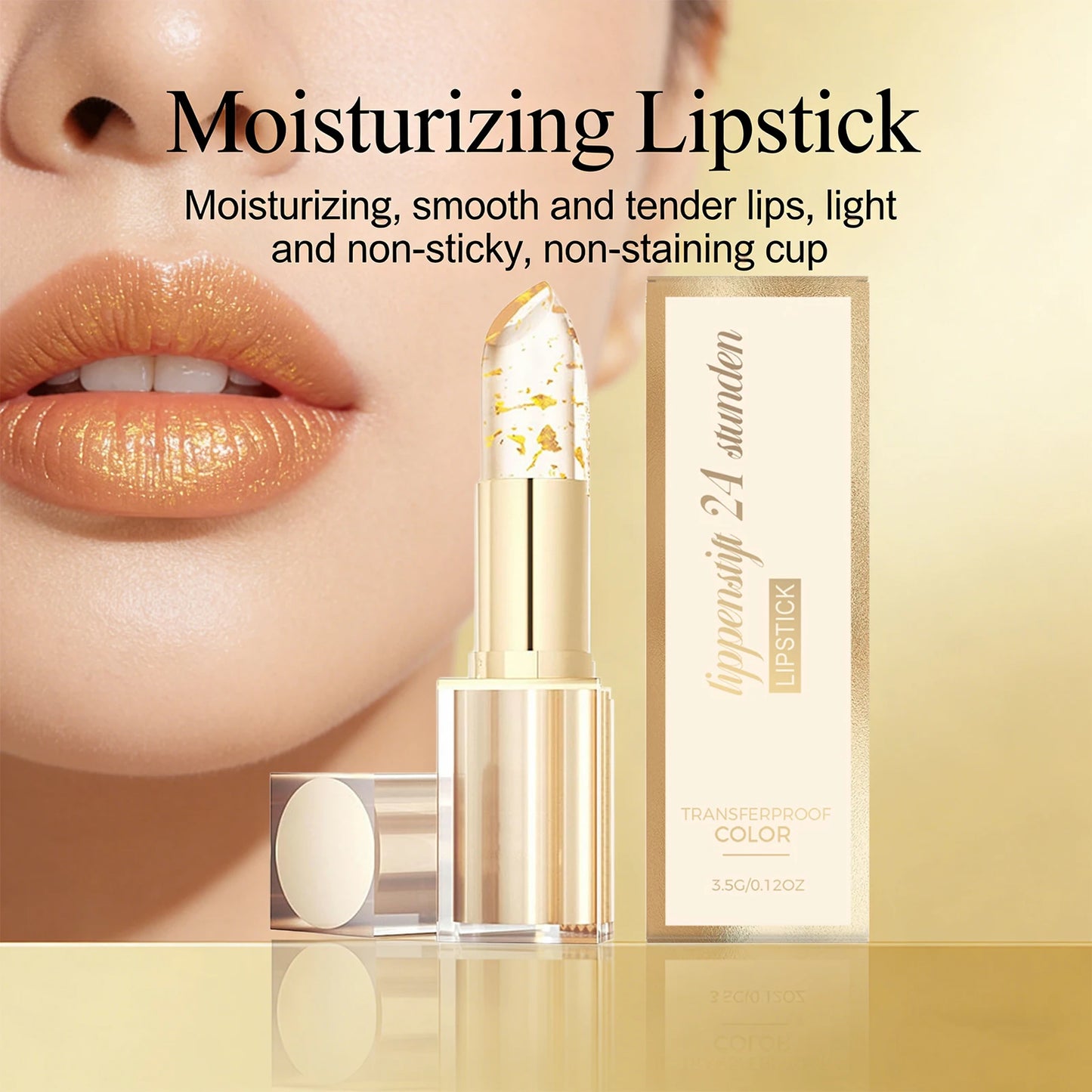 Color Changing Lipstick High Shine Fade Lip Line Gold Nourishing Lipstick Non-stick Long Lasting Moisturizing Lip Balm Peaceful Pleasures Health and Wellness