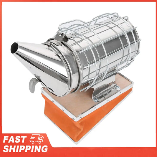 Beekeeping Smoker Cowhide Leather Stainless Steel Protective Cover Peaceful Pleasures Health and Wellness