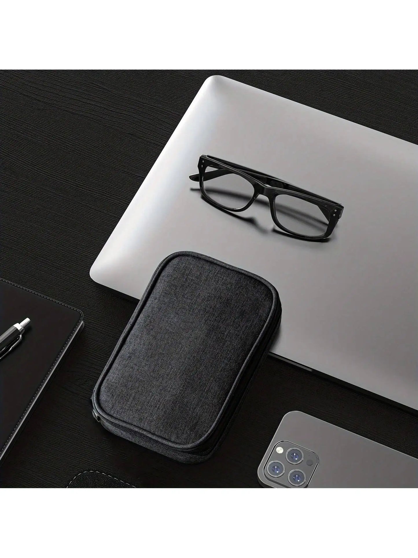 Weekly Pill Organizer 4 Times a Day with a Business Stylish Bag, Portable Pill Box 7 Day with 28 Compartments for Men Peaceful Pleasures Health and Wellness