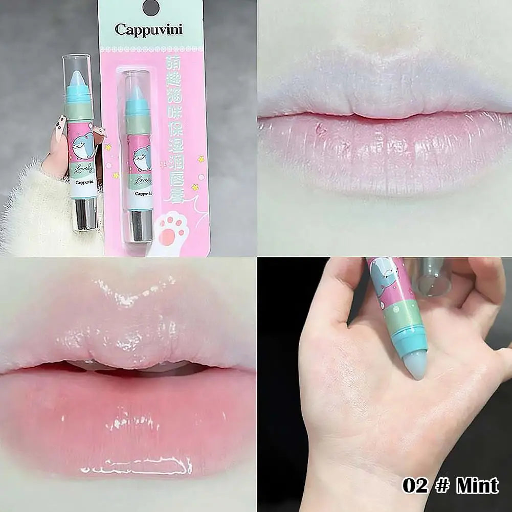 Cute Crystal Jelly Lip Balm Set – 5 Flavors & Color-Changing