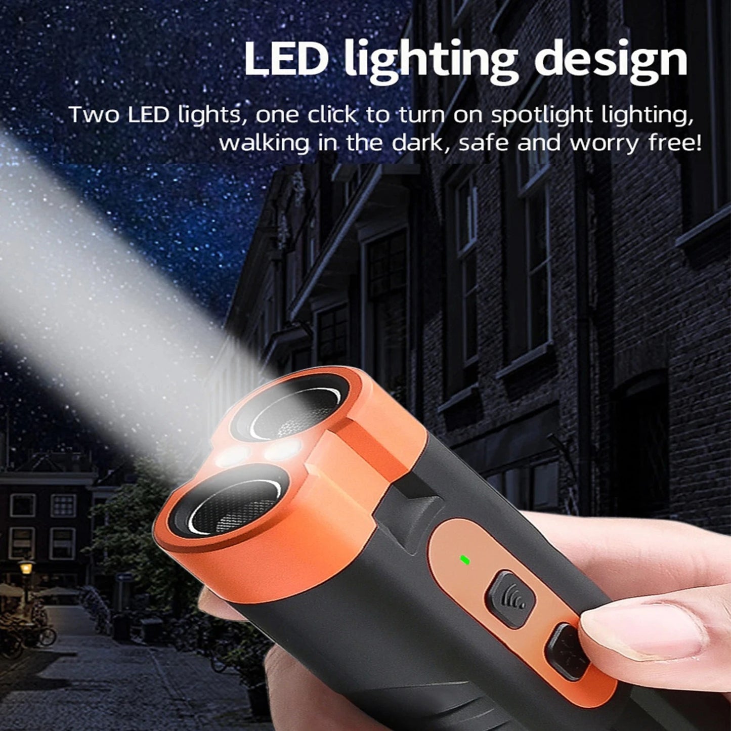 2025 Dual Head High Power Ultrasonic Dog Repeller USB Rechargeable Anti Barking Dog Training Device with LED Flashlight Peaceful Pleasures Health and Wellness