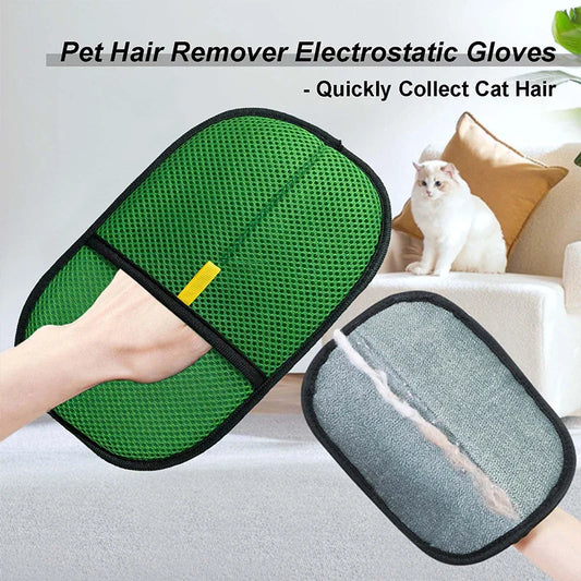 Reusable Electrostatic Pet Hair Removal Grooming Gloves Pet Grooming Glove Oasis Select