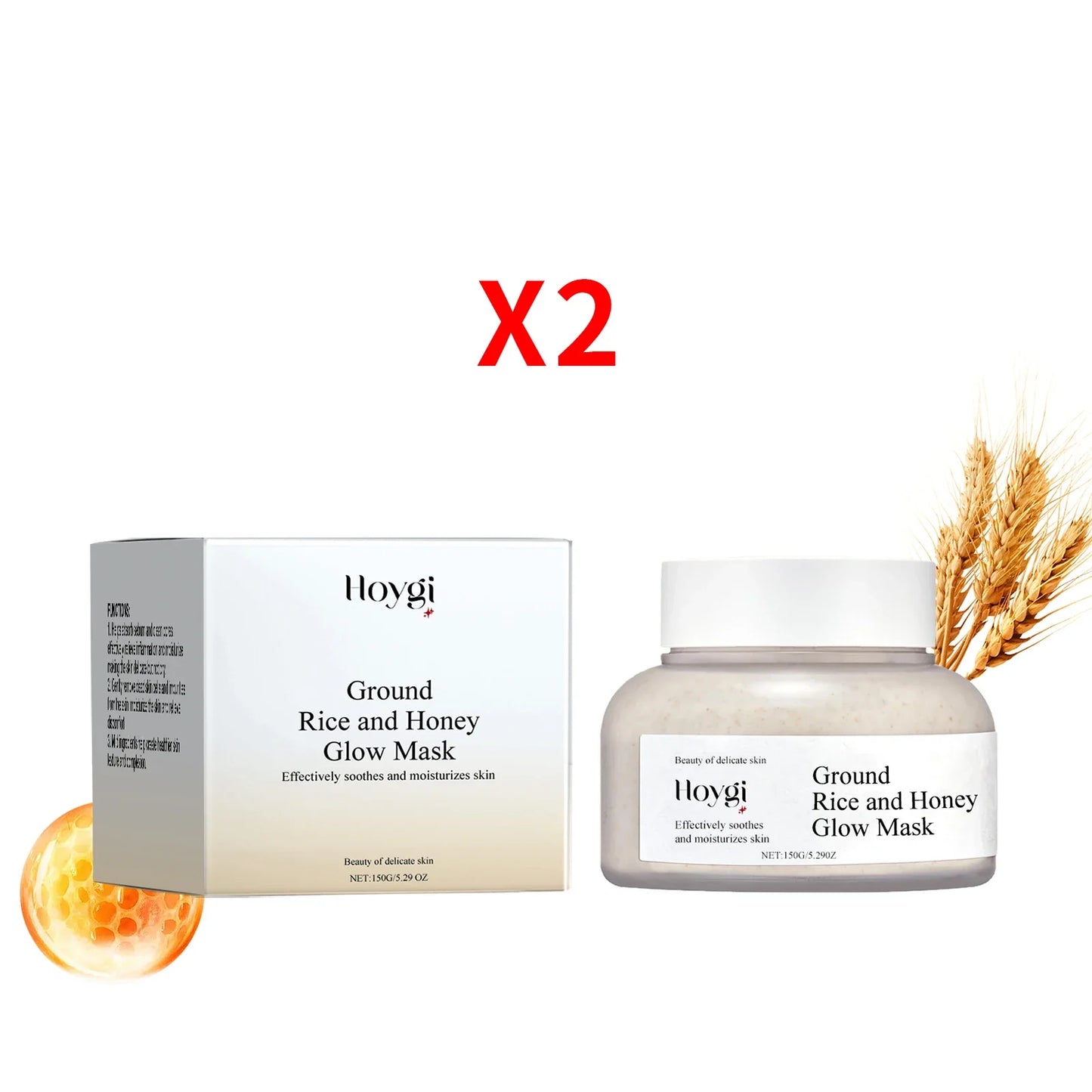 Hoygi Rice Honey Face Mask – Pore Minimizing, Oil Control 150g