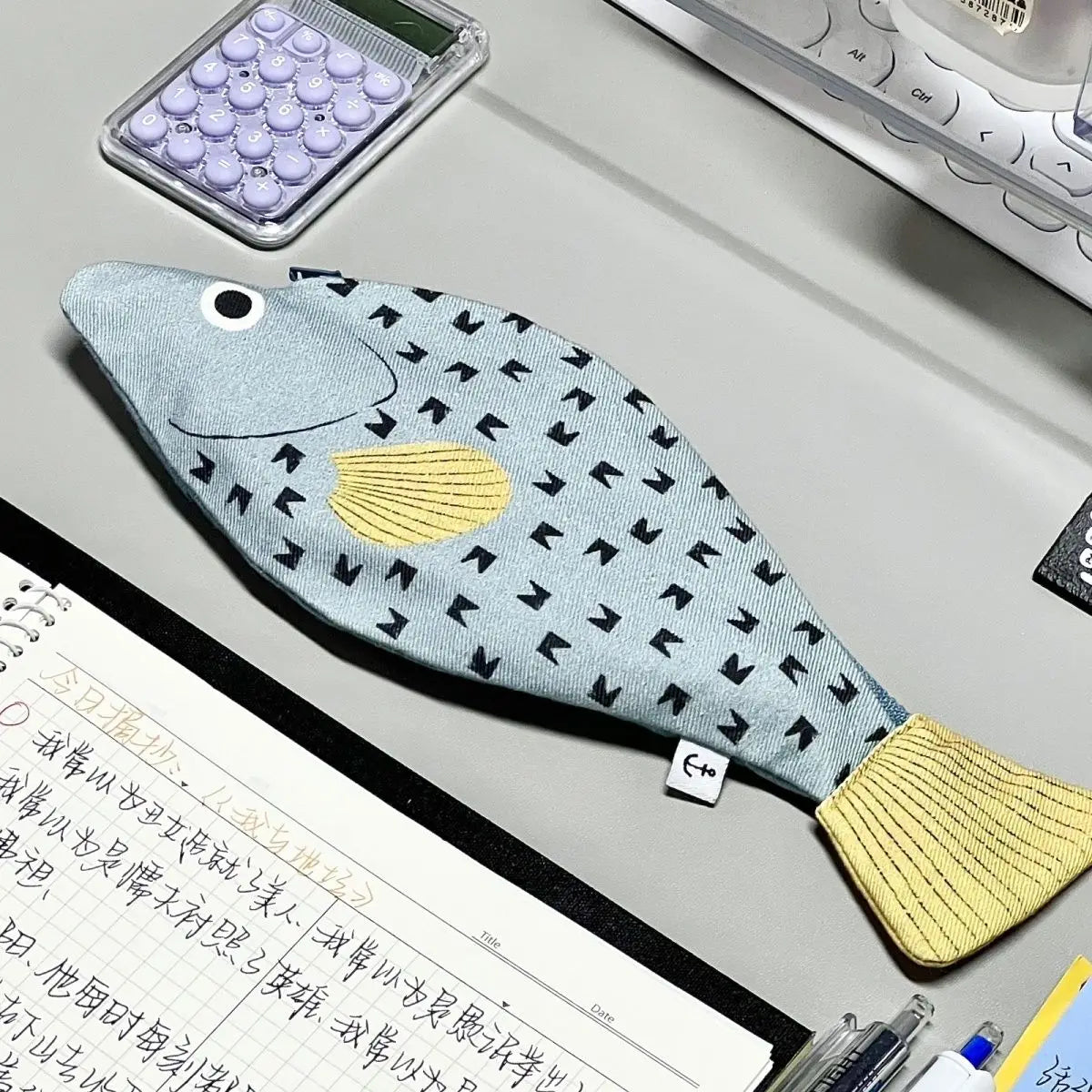 Small Fish Grouper Storage Bag Versatile and Funny Creative Storage Bag Epinephelus Pencil Case Peaceful Pleasures Health and Wellness