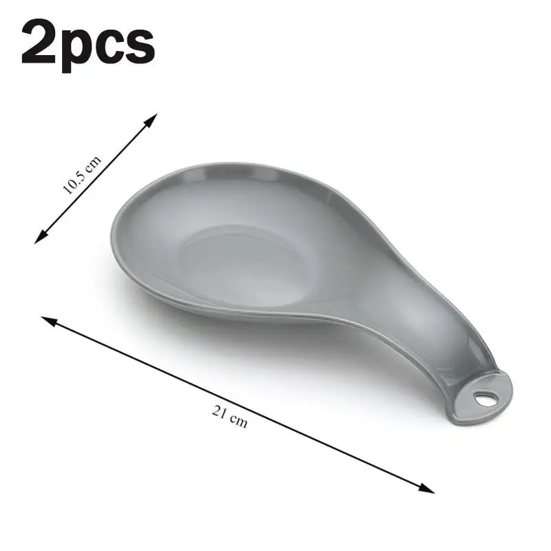 Large Ceramic Spoon Rest – Heat-Resistant & Dishwasher Safe Ceramic Spoon Rest Peaceful Pleasures Health and Wellness Grey