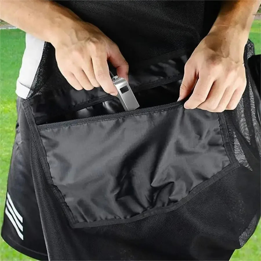 Large mesh sports bag with shoulder straps, drawstring bag for storing basketball, volleyball, baseball, and swimming equipment Peaceful Pleasures Health and Wellness