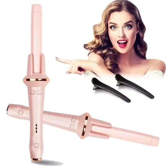 Fully Automatic Curling Iron, Negative Ion Non-damaging Hair groove Electric Curling Iron, Big Wave Hair Perming for Women Peaceful Pleasures Health and Wellness
