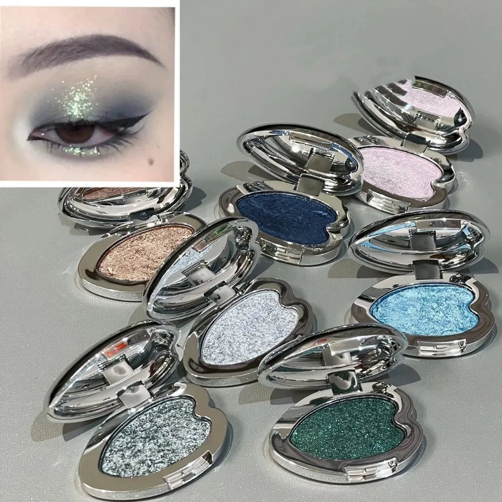 Pearlescent Metallic Glitter Eyeshadow | Shimmer Single Pan