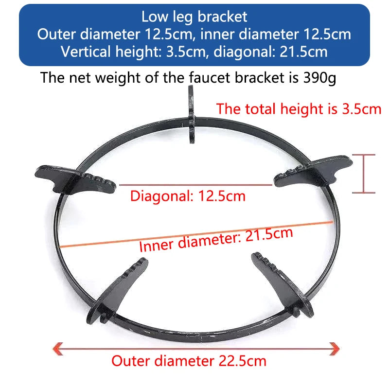Sturdy Metal Wok Pan Support Rack, Universal Burner Stand for Gas Cooktop Cover Peaceful Pleasures Health and Wellness A3