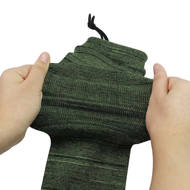 Outdoor Knitted Storage Bag Tactical Equipment Cleaning And Dust Protection Socks Hunting Gun Protective Cover Dust Jacket Peaceful Pleasures Health and Wellness Green Long