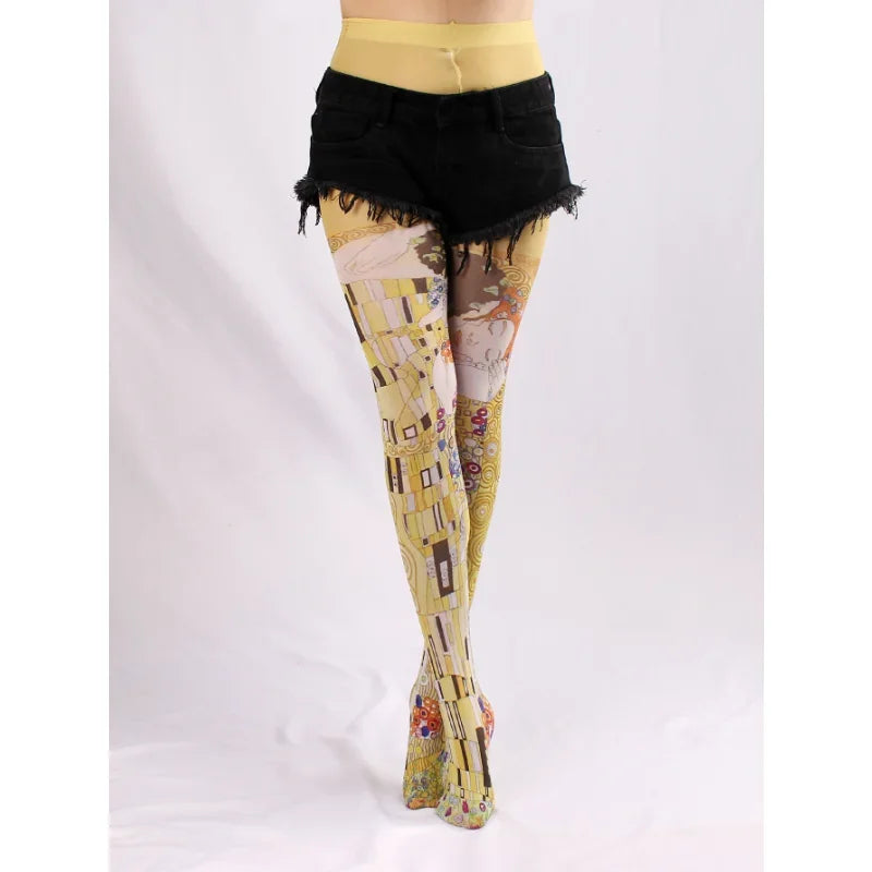 Evil Eyes Tight women Spring New Women Sheer Sexy Tattoo Printed Pantyhose Tights Stockings Anti-Hook Women's Socks Peaceful Pleasures Health and Wellness
