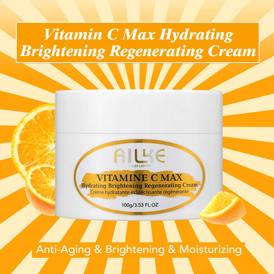 AILKE Vitamin C Brightening Face Cream with Collagen | 100ml Brightening Face Cream Peaceful Pleasures Health and Wellness Pack of 1 Germany
