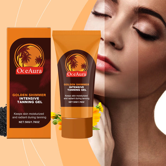 OceAura Bronzing Tanning Gel – Sunless Glow for Face & Body Self Tanner Bronzing Gel Peaceful Pleasures Health and Wellness