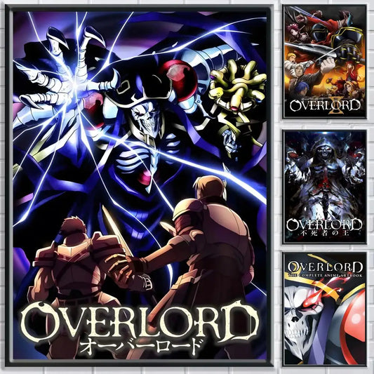 Anime O-OVERLORD Poster HD Self Adhesive Waterproof Wall Art Ideal for Home Office Dorm Bedroom Great Gift Peaceful Pleasures Health and Wellness