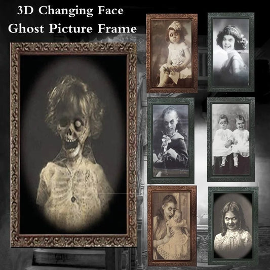 3D Changing Face Ghost Picture Frame Halloween Horror Decoration Peaceful Pleasures Health and Wellness