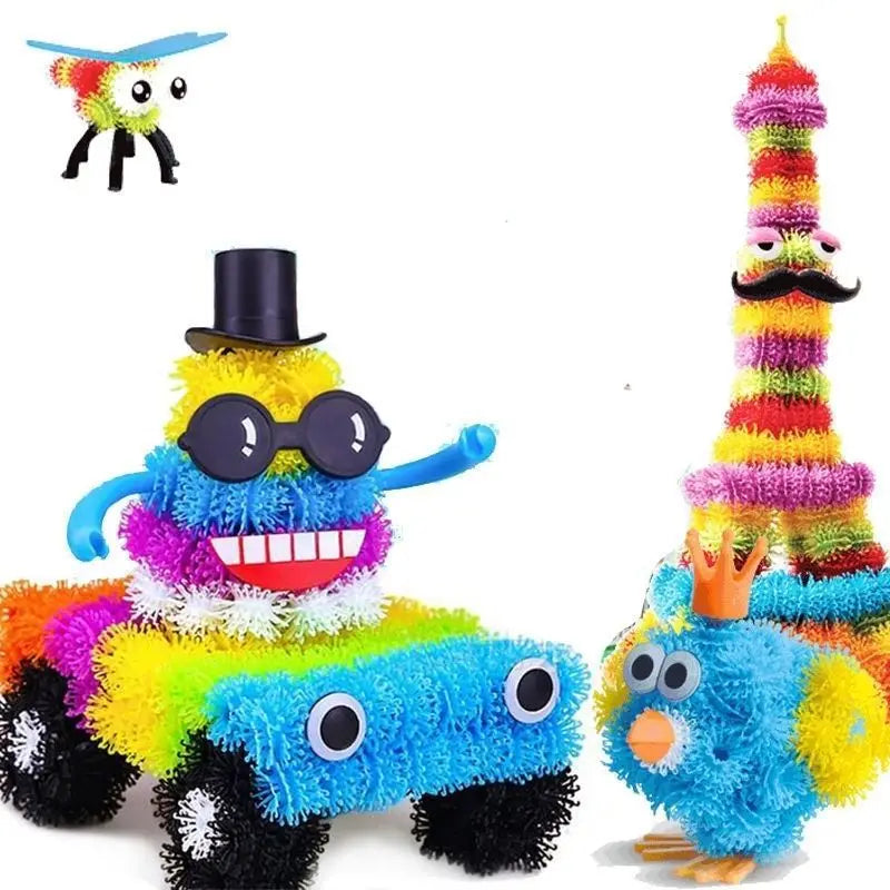 Sticky Thorn Ball Building Blocks Connect Toys Kids Toddlers 3D Model
