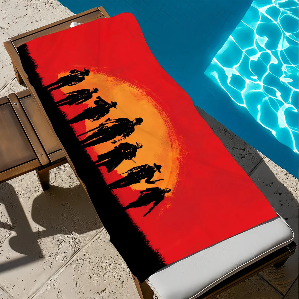 Red Dead Redemption 2 Quick-Dry Beach & Sports Towel | 11 Sizes Quick-Dry Sports Towel Peaceful Pleasures Health and Wellness z5 STJ150x220CM