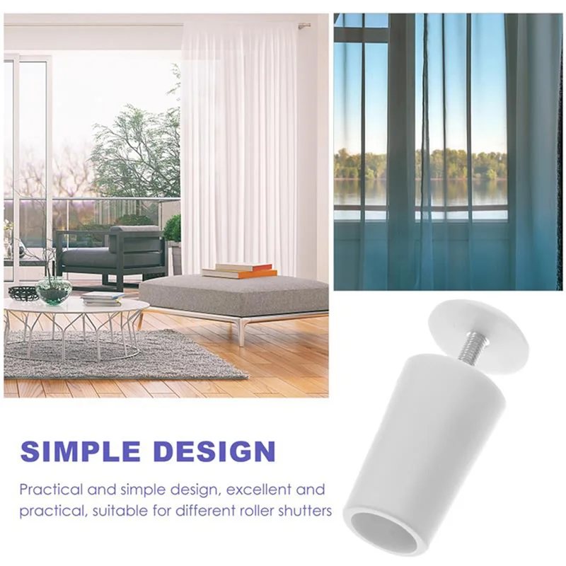 Roller Blind Stopper Clips 8-Pack White | Window Shutter Repair