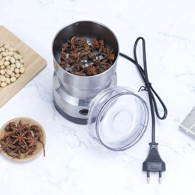 Electric Coffee & Spice Grinder 200W, 400ML Large Capacity Stainless Steel Dry Food Processor with One-Touch Control Peaceful Pleasures Health and Wellness