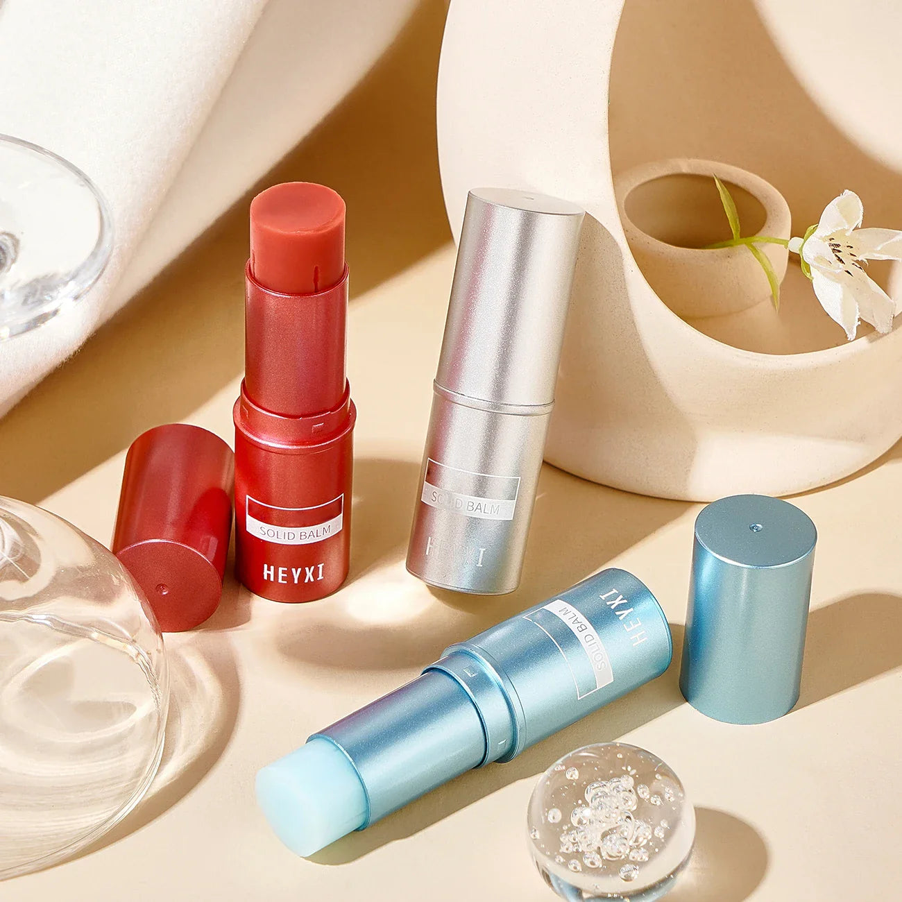HEYXI Solid Perfume Set 3-Pack – Long-Lasting Fragrance Balm