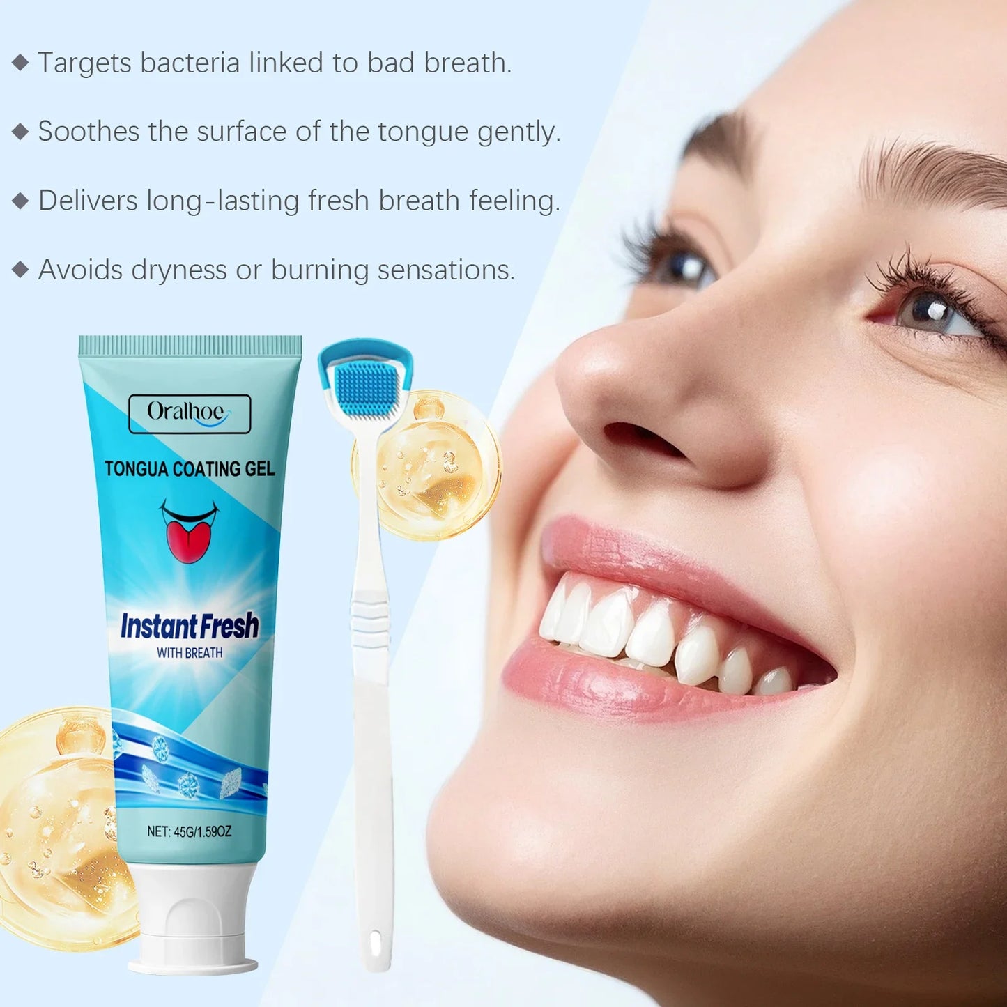 Oralhoe Tongue Cleansing Gel – Fresh Breath & Coating Removal