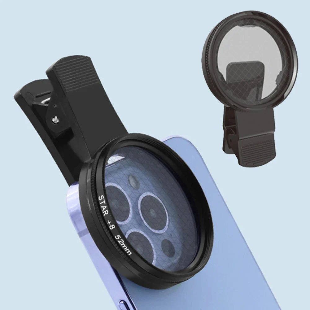 52mm Adjustable Star Filter Lens for Phone Night & Jewelry Shots