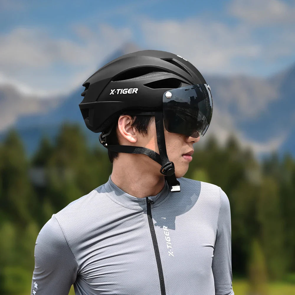 X-TIGER Lightweight MTB Road Bike Helmet with Magnetic Goggles