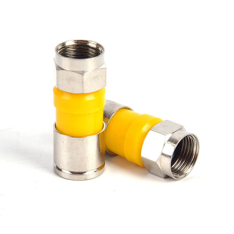 New 10pcs RG6 F Type Compression 2.8cm Snap Seal Plug Connector Waterproof F Type Peaceful Pleasures Health and Wellness