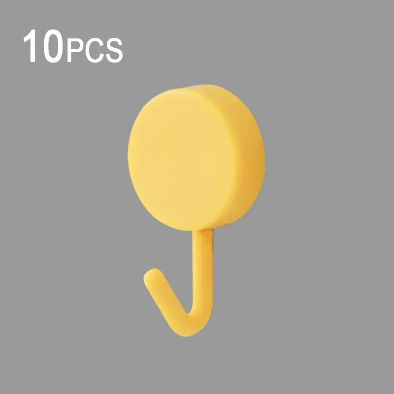 No-Drill Adhesive Wall Hooks 10-Pack | Kitchen & Bathroom