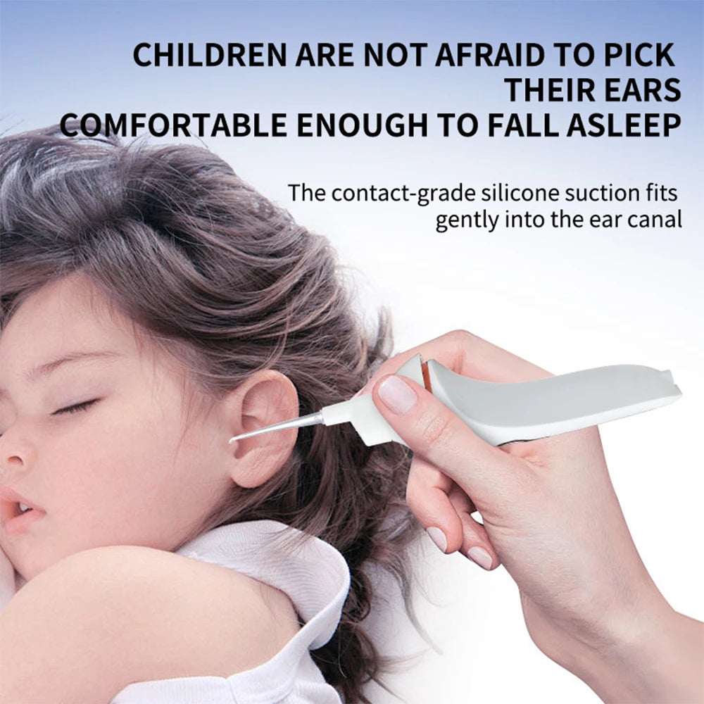 Electric Earpick for Children and Adults Painless Soft Ear Scoop Vacuum Cleaner Ear Wax Suction Remover Illuminate Ear Canal Peaceful Pleasures Health and Wellness