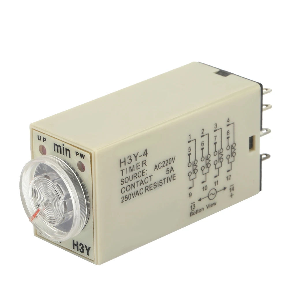 Power On Timer Relay Plastic Timer Relay Waterproof Wide Application Sturdy Timing Power on High Precision for Remote Control Peaceful Pleasures Health and Wellness
